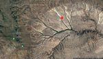 A dropped pin on Google Maps shows the approximate location of a large lithium project in southeast Oregon.