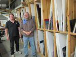 Don Bietschek and Scott Curn, partners in Aquila Art Glass, and instructors at Aquila Glass School. Nearly all raw materials in their shop come from Bullseye.