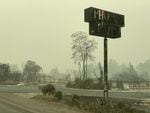 Smoke-filled sky in Phoenix, Oregon, after the 2020 Almeda Fire swept through town.