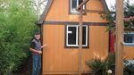 Michael Kuhn turned his garden shed into an earthquake emergency shelter.