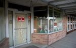 An empty storefront in downtown Lakeview, Oregon. Local leaders are hoping a new regional landfill can boost the area's lagging economy. July 6, 2022. 