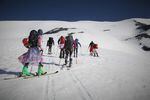 Eventually the popularity of skiing up Mount St. Helens in colorful dresses caught on.