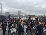 Hundreds of Portland Public Schools students - some as young as sixth grade - marched across the city November 14, 2016, in protest of the election of Donald Trump.