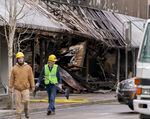 Fire damage at the Weil Arcade in downtown Hillsboro, Feb. 2, 2022, one of eight businesses destroyed by a four-alarm fire on Jan. 2, 2022.