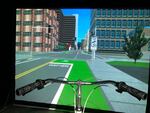 This virtual reality-esque setup allowed researchers to identify the safest intersection for bikes riding in traffic