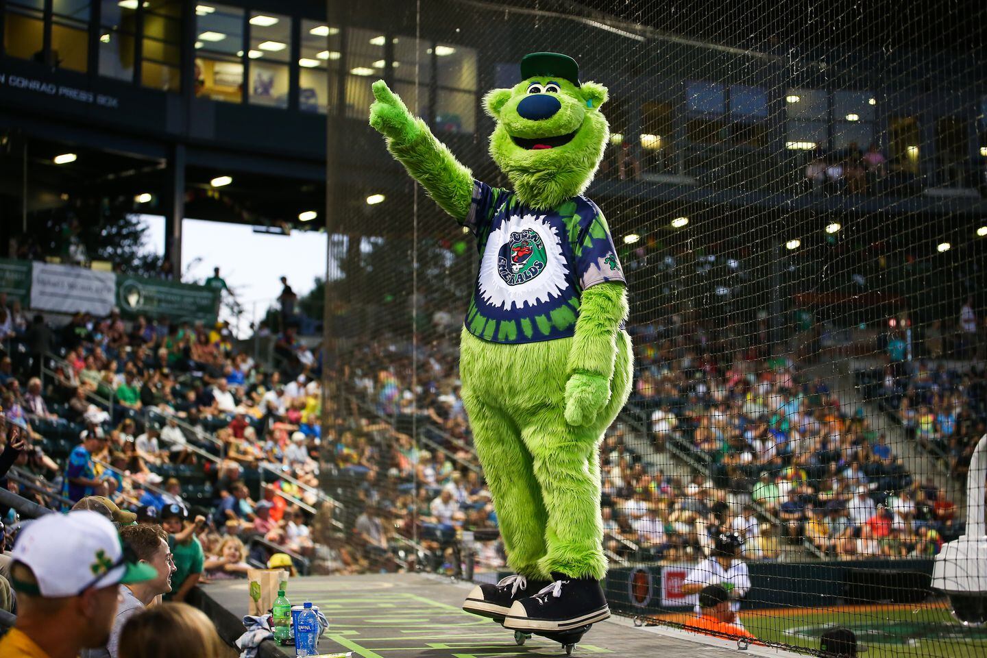 Eugene Emeralds Welcome Guest Mascot 