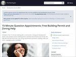 The Portland Bureau of Development Service's website, where 15-minute appointments can be scheduled for permitting questions.