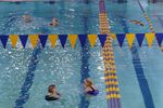 Adults swim at the Mt. Scott Community Center on Jan. 18, 2022. Swimming lessons at the pool are suspended due to staffing shortages, although the adult aquatic center is still open.