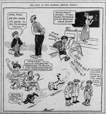 The front page of the Morning Oregonian announced the reopening of Portland Schools with a cartoon, October 16, 1918.  
