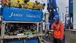 Expedition leader Akel Kevis-Stirling prepares to deploy the remotely operated vehicle Jason to explore the Axial Seamount, a sub-sea volcano about 250 miles off Oregon's coast.