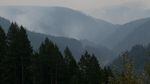 Smoke from the 36 Pit Wildfire, burning southeast of Estacada, Ore.