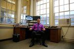 Superintendent Brandon Kelly sits inside his office at the Oregon State Penitentiary.