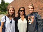 Zoe Wilkins, Kelly Wilkins and Meadow Wilkins following a campus tour of Concordia University in Portland, Ore., Tuesday, July 30, 2019.