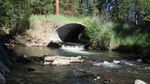 Before: An undersized stream crossing & fish passage barrier, prior to reconstruction, Malheur National Forest.