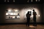 Curator Julia Bradshaw describes artwork in the eclipse-inspired "Totality" exhibit at the Fairbanks Gallery of Art to OPB's Aaron Scott in Corvallis, Oregon.