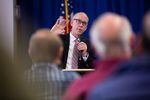 Rep. Greg Walden, R-Ore., speaks at a town hall in Grants Pass, Ore., Feb. 29, 2020. Walden said he supports reopening rural areas of Oregon before others to soften the economic blow of COVID-19 in places that have few or no cases of the disease.