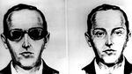 Two sketches of hijacking suspect D.B. Cooper. In the left sketch he is drawn wearing sunglasses. In the right sketch, he is not.