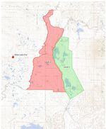 A map of the evacuation notices Issued in Deschutes County due to the Pete's Lake Fire in Lane County.