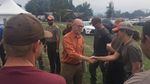 U.S. Rep. Greg Walden of Oregon meeting with firefighters during the Eagle Creek Fire in 2017.