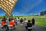 Members of the Sprague High School Orchestra perform on Make Music Salem at the Gerry Frank Salem Rotary Amphitheater. June 21, 2022