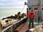 Scientist Kevin Wood at sea near the Siberian city of Anadyr, Russia.
