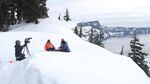 "Oregon Field Guide" filming on location in Crater Lake National Park.