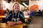 Katie Nisbet, who is from the Seattle area originally, waits for the start of the Seattle Seahawks' game against the Denver Broncos at Red Bear Brewing in Washington, D.C. on Sept. 12.