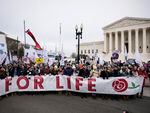 Protesters gathered in Washington, D.C., this past January for the 49th annual March for Life rally. Demonstrators with the March for Life movement sport the color red at protests.