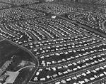 Postwar housing development in Levittown, Pennsylvania, circa 1959, one of the first mass-produced suburbs in the country.