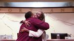 Commissioner Jo Ann Hardesty embraces judge Adrienne Nelson after taking the oath of office. 
