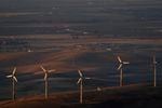 The wind turbines are visible from Patterson Pass Road in Livermore, California, Wednesday, August 10, 2022.