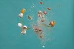 Photographer Isabella Cassini photographs food crashing together in her latest project, "Splashes, Crashes, and Smashes."