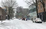 Downtown Portland in a dusting of snow, Feb. 12, 2021.