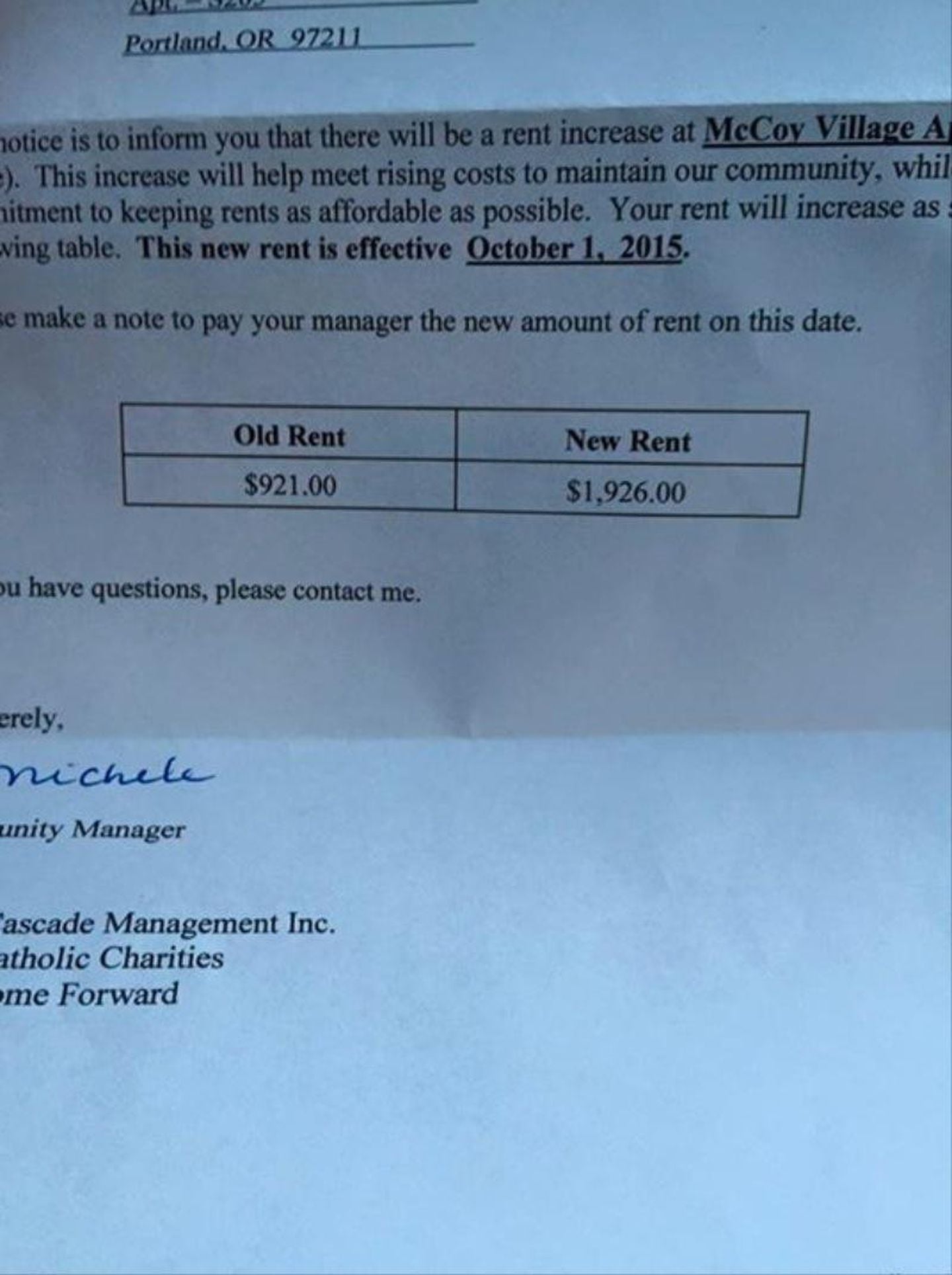 1 000 Rent Increase Notice Rescinded After Online Outrage Opb