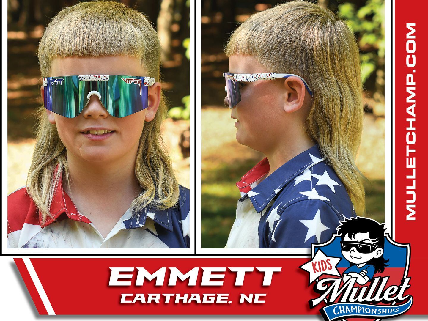 Texas boy wins first place in national mullet championship