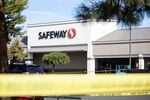 The Safeway grocery in Bend, Ore., pictured Monday, Aug. 29, 2022. A gunman opened fire at the shopping center on Sunday, killing two people before killing himself.