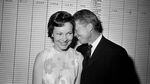 Georgia state Sen. Jimmy Carter hugs his wife, Rosalynn, at his Atlanta campaign headquarters in 1966.