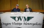 Rick Campbell and Jeff Marsh at the One Motorcycle Show in Portland, Ore.