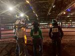 Participants look on before the start of the “8 Seconds Juneteenth Rodeo” on Saturday, June 17, 2023, at the Portland Expo Center.