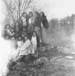 Native American students at Winnebago Indian Boarding School in Neillsville, Wisconsin in 1945.