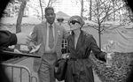 Mid 1990s: Andre Leon Talley, left, and Kristen McMenamy, right, during New York <a class=