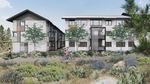 A rendering of the MOSAIC modular prefabricated housing complex planned for Medford by Project^.