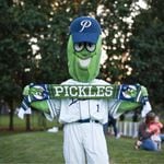 The Portland Pickles mascot
