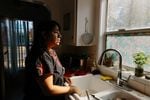 Martha Escudero in the kitchen of her home in the El Sereno neighborhood of Los Angeles, California, on November 20, 2022.