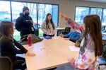 A student shows off their marshmallow-and-toothpick tower during Boys & Girls Club spring break programming. Salem-Keizer is giving community based organizations, including the Boys & Girls Club, federal funds to reduce fees for families to attend afterschool programming.