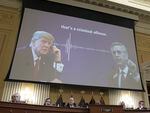 The House Select Committee has used TV news techniques and documentary evidence to argue that then President Donald Trump knowingly pressured public officials to commit illegal acts. In this case, the panel displayed a transcript of his call to Georgia Secretary of State Brad Raffensperger as it played excerpts of the audio.