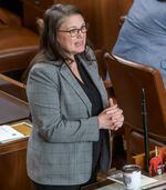 Sen. Sara Gelser Blouin, D-District 8, in session at the Oregon State Capitol in Salem, March 20, 2023.
