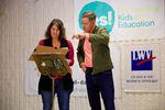 Multnomah County Commissioner Sharon Meieran and Rep. Rob Nosse demonstrate how to canvass for signatures for a soda tax initiative on the May 2018 ballot.