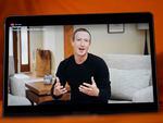 Facebook CEO Mark Zuckerberg delivers the keynote address during a virtual event on Thursday, Oct. 28, 2021. Zuckerberg announced that Facebook will rebrand itself under a new name: Meta.