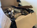 A box of stolen catalytic converters